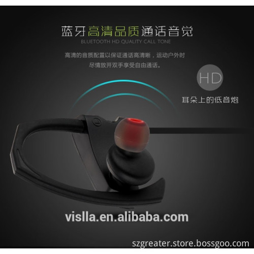 2017 New Waterproof Headset!Stereo sport bluetooth headphone,Noise cancelling OEM wireless bluetooth earbuds